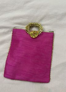 Ethnic Print Clutch with Handle