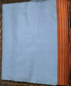 Elegant Off white &amp; pastel blue sarees(set of 2)