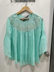 *New*Embellished Teal Top