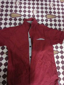 boy's Stylish Maroon Shirt