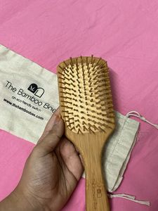 Bamboo Hair Brush and comb combo