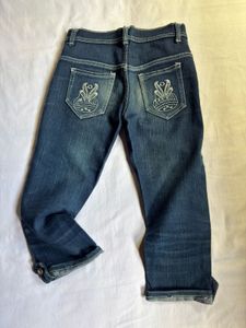 Y2k Dark wash denim capri
