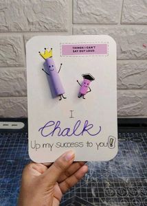 Handmade 'I Chalk' Teacher's Day Card