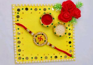 rakhi thali handmade Decorative
