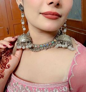 Elegant Silver Jhumka Earrings