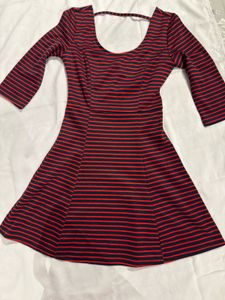 Striped Fit & Flare Dress