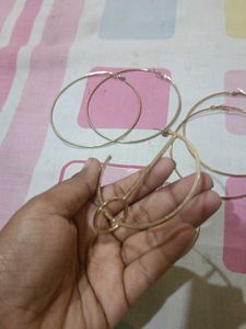 Set of 3 Gold Hoop Earrings