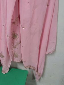 Beautiful Pink hemdwork Kurta Set