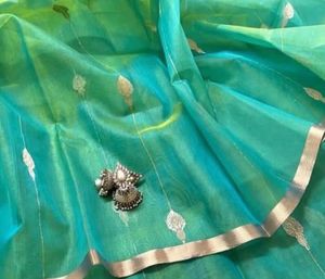 Beautiful Green Organza Saree