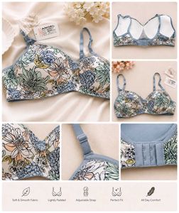 Women's Cotton Blend Printed Non-Padded Everyday B