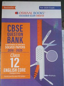 Oswaal CBSE Question Bank Class 12 English Core