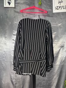 H&amp;M Striped Wrap Style Top