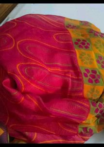Vintage Pink & Orange Saree