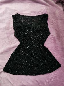 Elegant Black Lace Top (Negotiable)