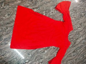 Vibrant Red Embroidered Kurta