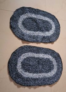 Set of 2 Oval Shaggy Floor Mats