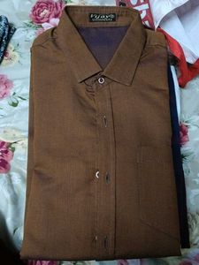 Men's Brown Solid formal/casual Shirt