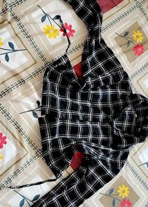 Classic Black &amp; White Plaid Shirt