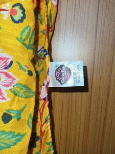 Printed Multicoloured Stole With Tassels