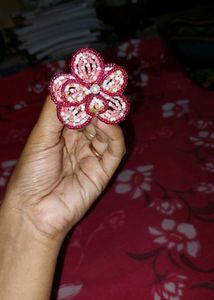 Handmade Beaded orchid flower keychain