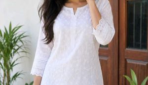 Elegant White Chikankari Kurta