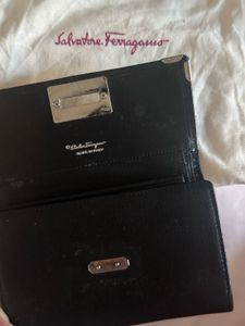 Salvatore Ferragamo Black Leather Wallet