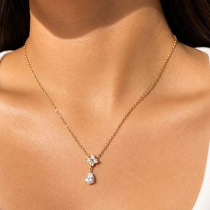 Gemma Diamond Pendant Necklace Anti tarnish