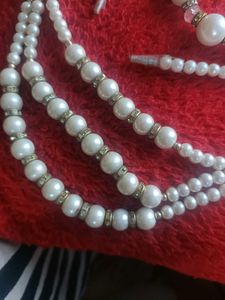 Vintage Pearl Necklace &amp; Bracelet Set