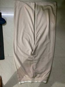 Casual Beige Wide Leg Sweatpants