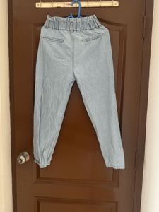 Light Blue Elastic Waist Jeans
