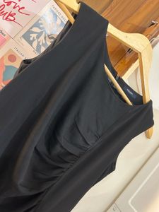 Chic Black Ruched Sheath Dress