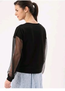 FULL SLEEVE SOLID BLACK SWEATSHIRT
