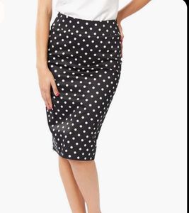 Classic Polka Dot Pencil Skirt