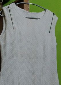 White Knee Length Dress