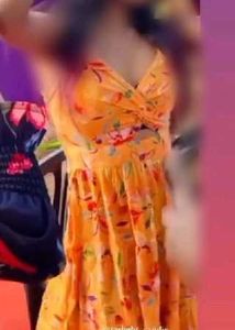 ​🍊 Vibrant Floral Tiered Mini Dress