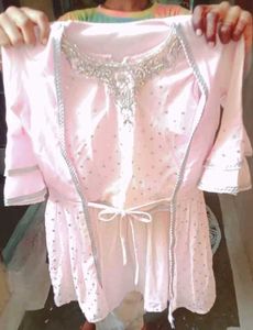 Pink Embroidered Lehenga Choli Set for girls