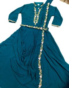 Pallu Style Long Gown