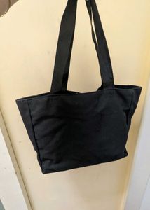 Classic Black Canvas Tote Bag