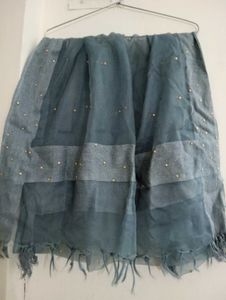 Embellished Grey Dupatta