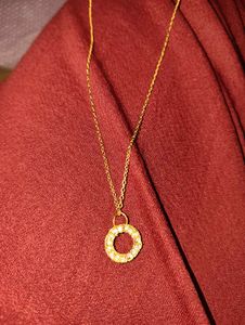 Sparkling Circle Pendant Necklace