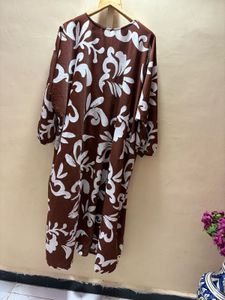 Boho Brown Floral Maxi Dress