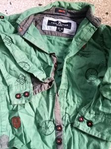 Bottle Green Boy Shirt Full Sleeve