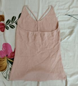 Pink Ribbed Tank Top
