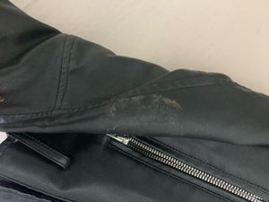 Black Faux Leather Biker Jacket