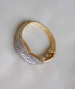Elegant Gold &amp; Diamond Bangle