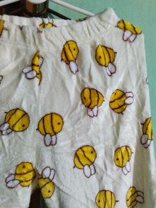 length 33half,Cute Bee Print Pajama Pants