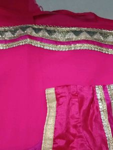Stunning Pink Saree with Embellishments