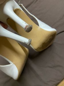 Zara White Slingback Flats