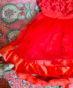 Stunning Red Strapless Party Dress