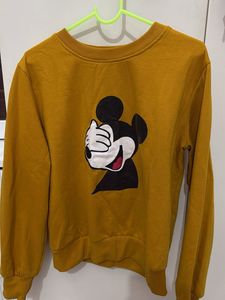 Mustard Mickey Mouse Crewneck Sweatshirt